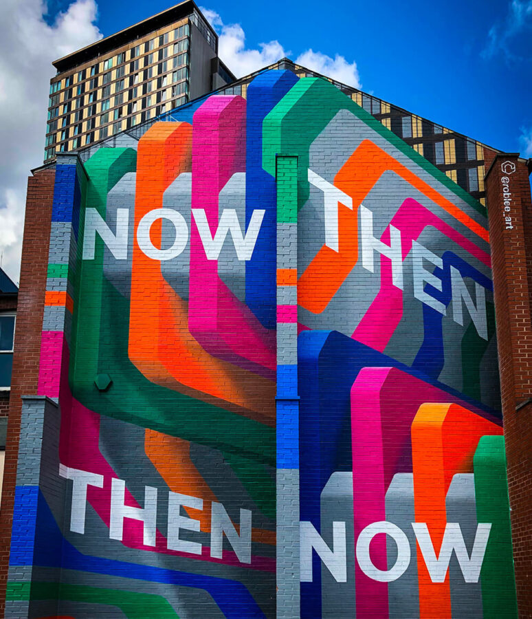 now and then street art