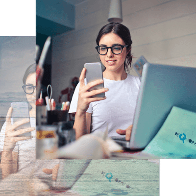 ragazza con occhiali ragazza con occhiali al pc per risorse gratuite